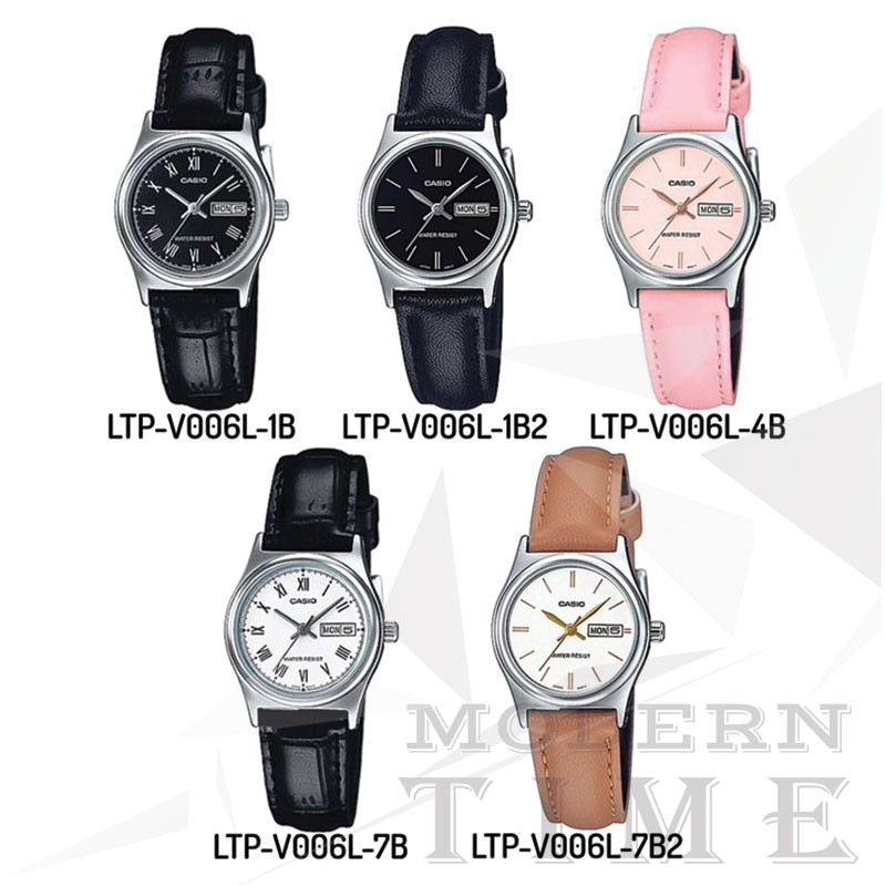CASIO Original LTP-V006L Series (Jam Tangan Kulit Wanita)