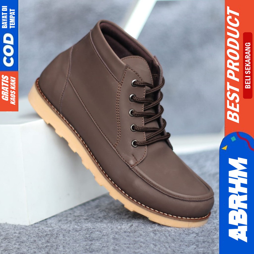 ABRHM X MUJIN Sepatu Boot Pria Boots Touring Casual Kulit syntetic Non Safety  Sepatu Pria Casual