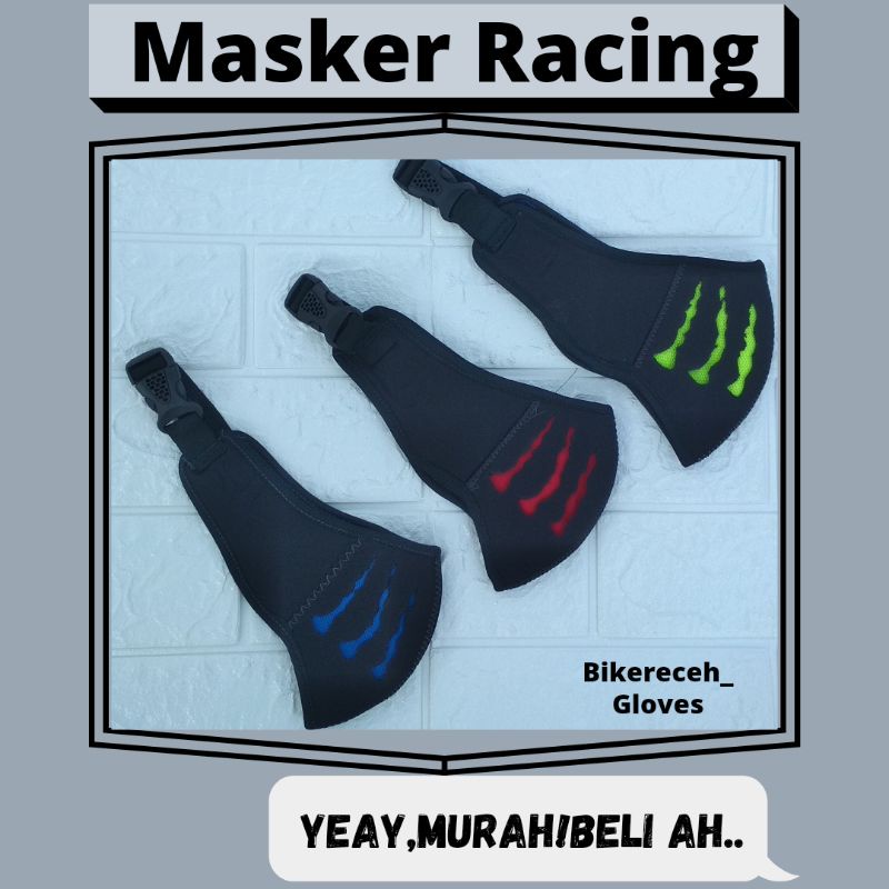 MASKER RACING 3 PLY ANTI DEBU POLUSI SPORT SEPEDA MOTOR