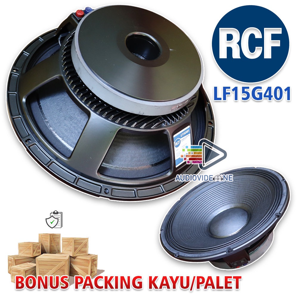 Speaker Komponen RCF LF15G401 Spul 4 Inch Spiker 15 Inch Power 800 - 1600 Watt Free Packing Kayu