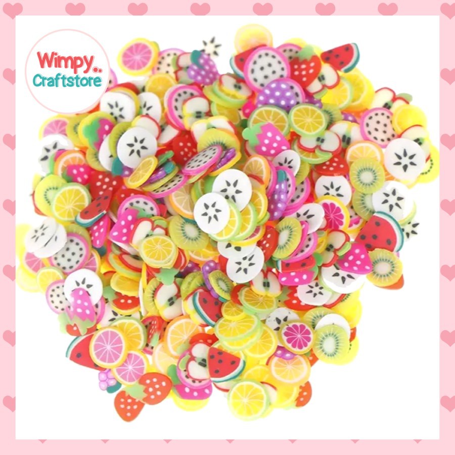 Fimo Slice FRUIT Fimo Stick Bahan Nail art Hiasan Kuku Resin Craft