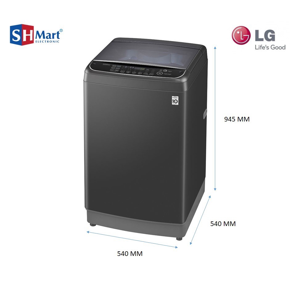 MESIN CUCI LG 12 KG TH2112DSAB Top Loading Inverter Direct Drive Middle Black