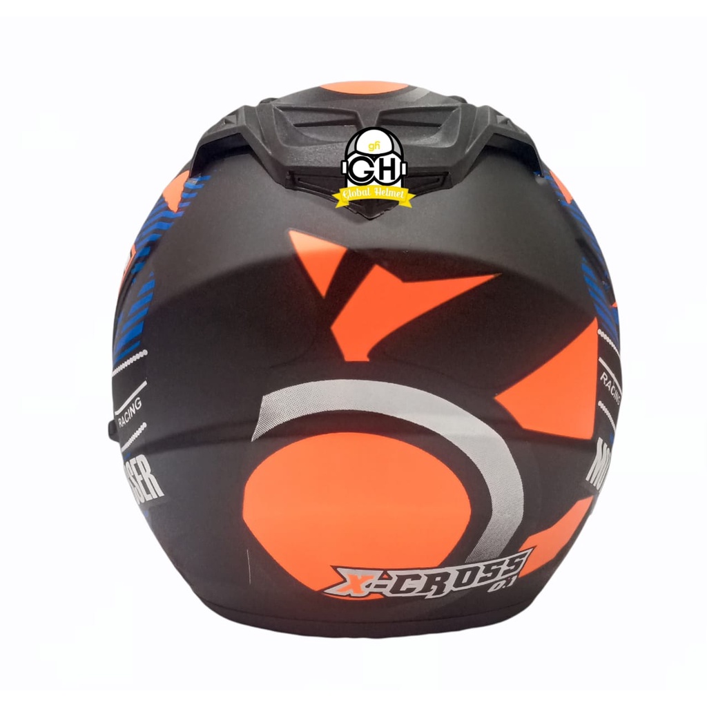 Helm Motor SNI BXP Original 2 kaca (Double visor) X-Cross