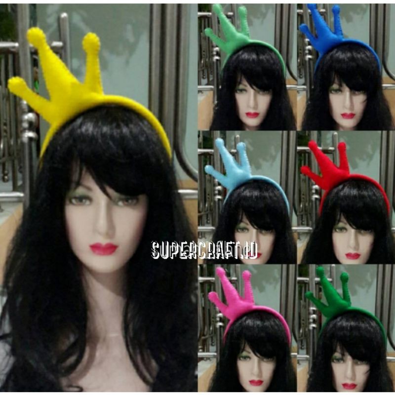 Bando Karakter Crown Mahkota Princess Ratu Bando Mahkota Headband Kostum Princess Aksesoris