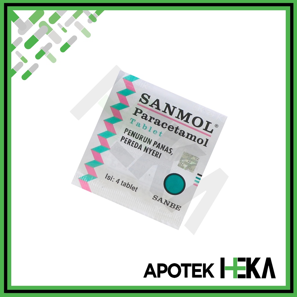 Sanmol Tablet Paracetamol 500 mg Penurun Panas Strip isi 4 (SEMARANG)