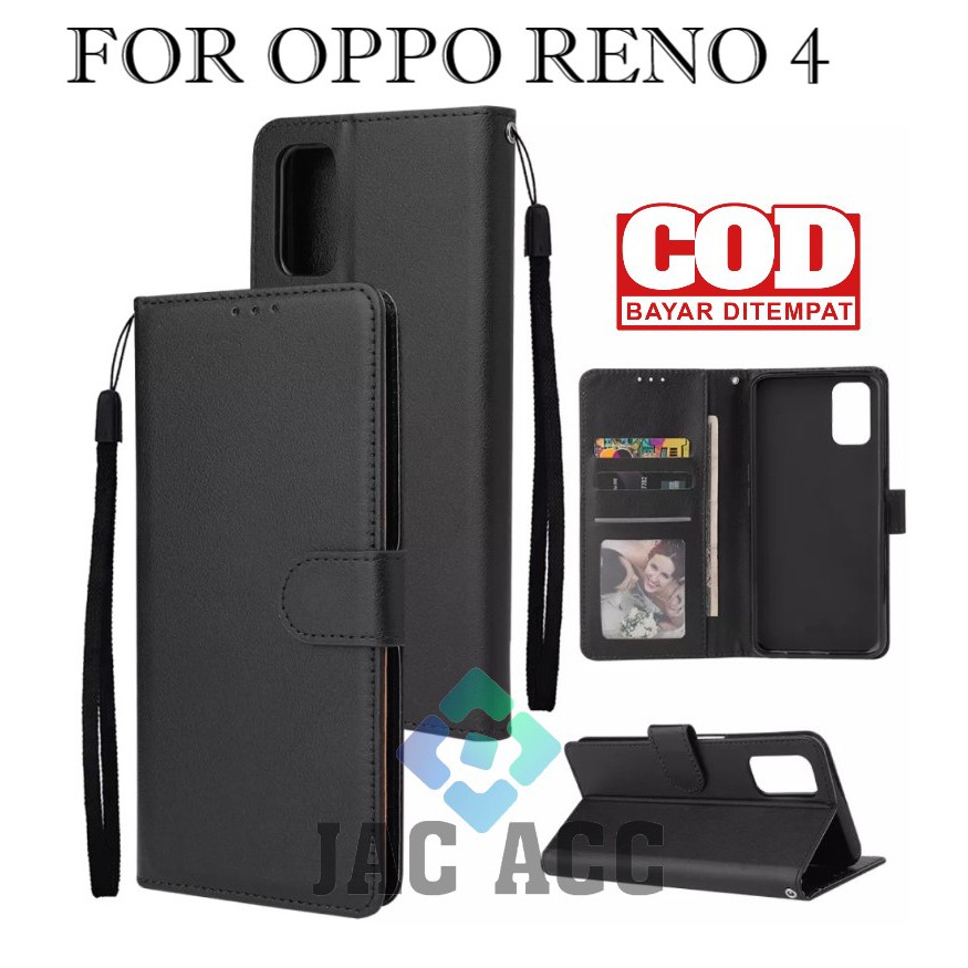 DOMPET HP UNTUK OPPO RENO 4 NEW (2020) LEATHER FLIP CASE OPPO RENO 4 NEW (2020)