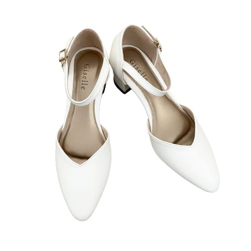 Giselle Colls - Zeline Sandal Heels Wanita 5 cm-White
