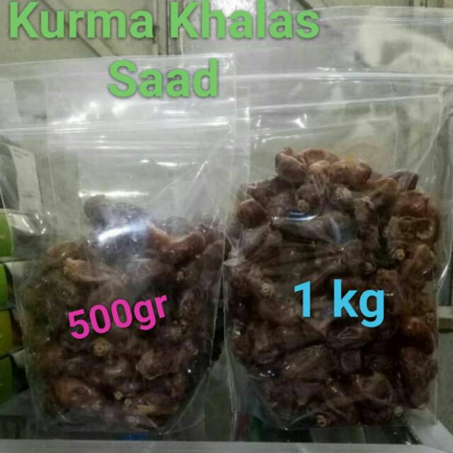 

Kurma Khalas Sa'ad 1 kg / Saudi HC / Amirah / Khalas Saad kemasan 1 kg