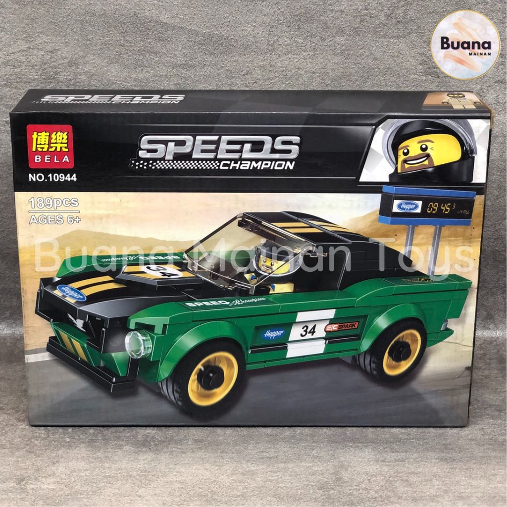 BRICKS BELA SPEED CHAMPION FORD MUSTANG 10944 BRICK CAR MODEL BLOCK