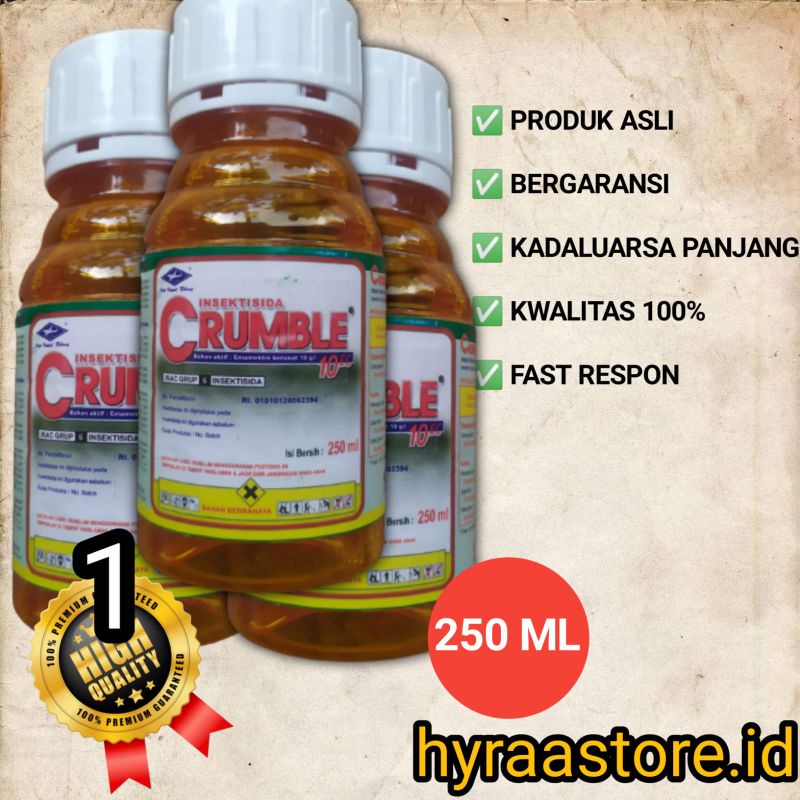 Insektisida Emamectin Benzoat CRUMBLE 10EC - kemasan 250ml (kadaluarsa 2025)