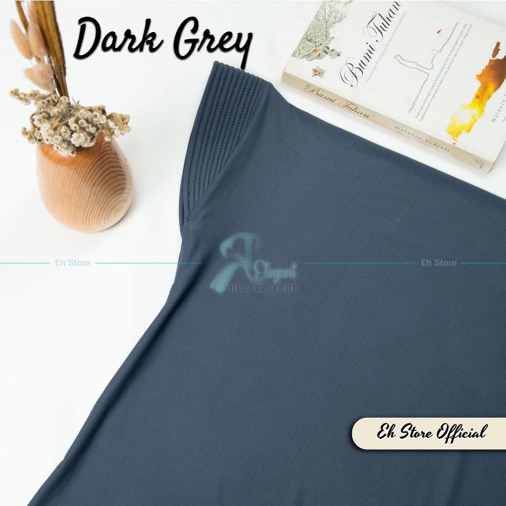 JILBAB BERGO HAMIDAH SPANDEX JERSEY PREMIUM | HIJAB SPORT I JILBAB SPORT I KERUDUNG BERGO I JILBAB INSTAN-Dark Grey