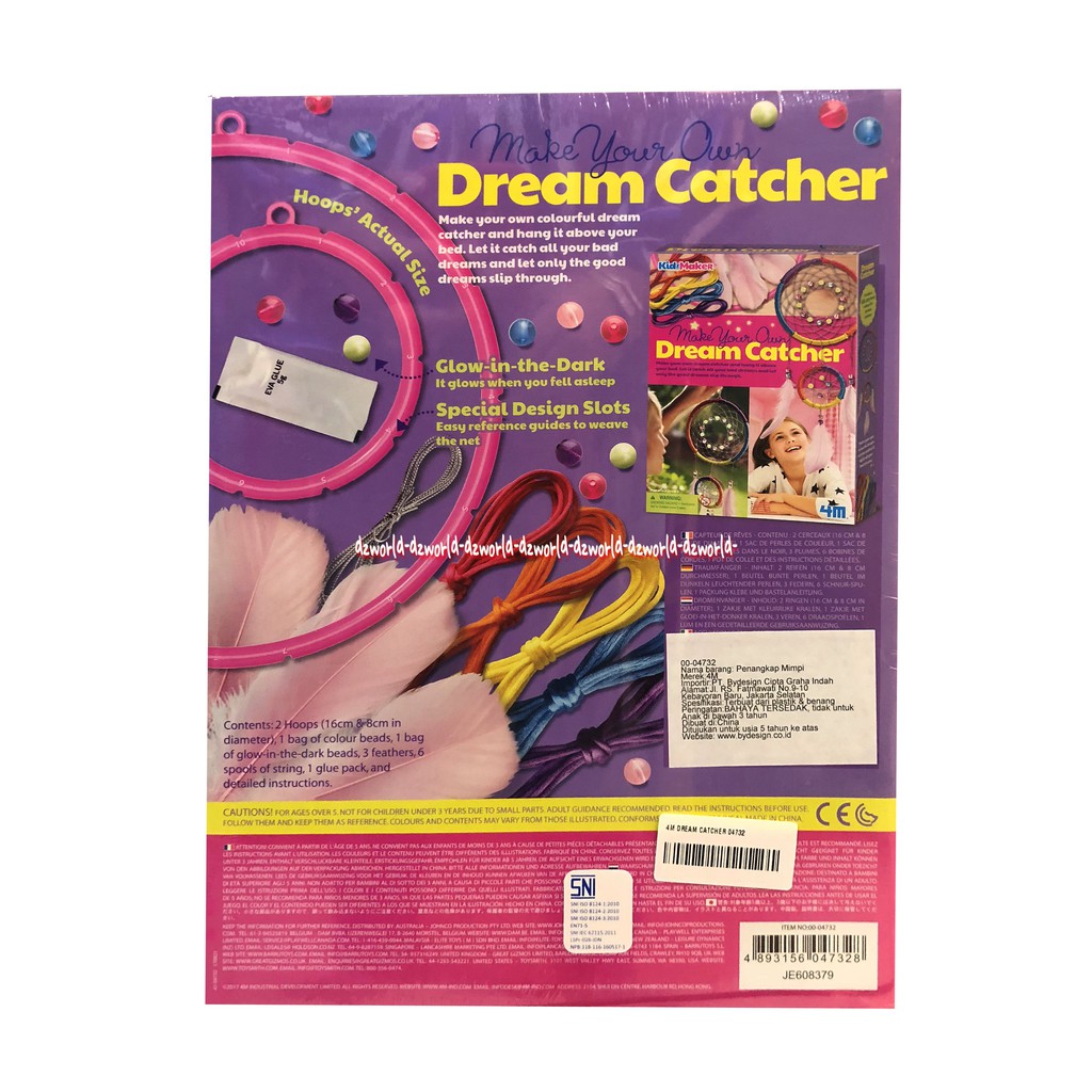 4M Kid Maker Make Your Own Dream Catcher Kreasi Membuat Hiasan