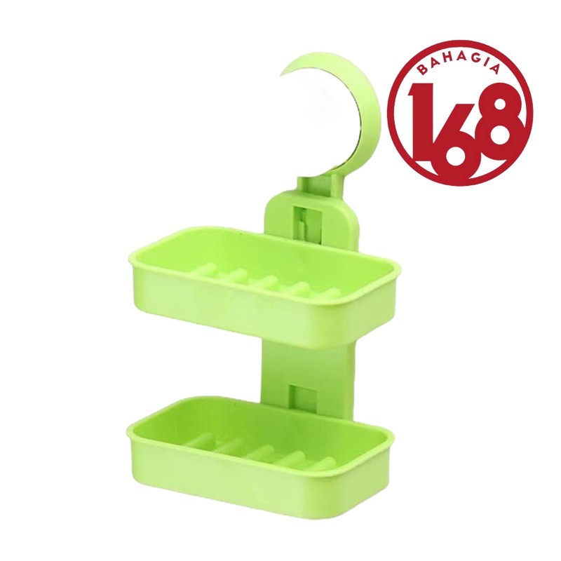  TS2 Rak  tempat sabun 2tingkat rak  kamar  mandi  tempel 