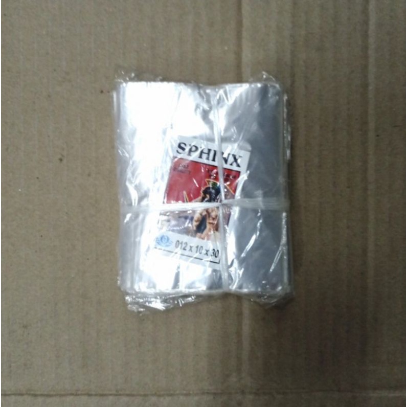 kantong  plastik bening tahu PP/PP tahu ukuran 10x30/30x10 isi 5/1 ikat