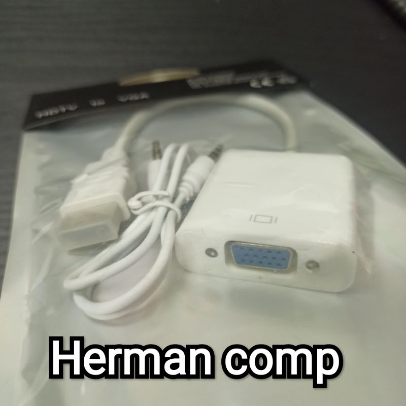 HDMI TO VGA Converter Adapter Cable + AUDIO