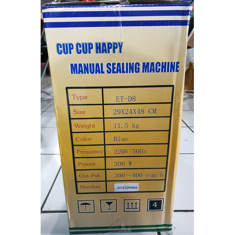 MESIN CUP SEALER ETON ET-D8 - ALAT PRESS SEGEL GELAS PLASTIK MANUAL