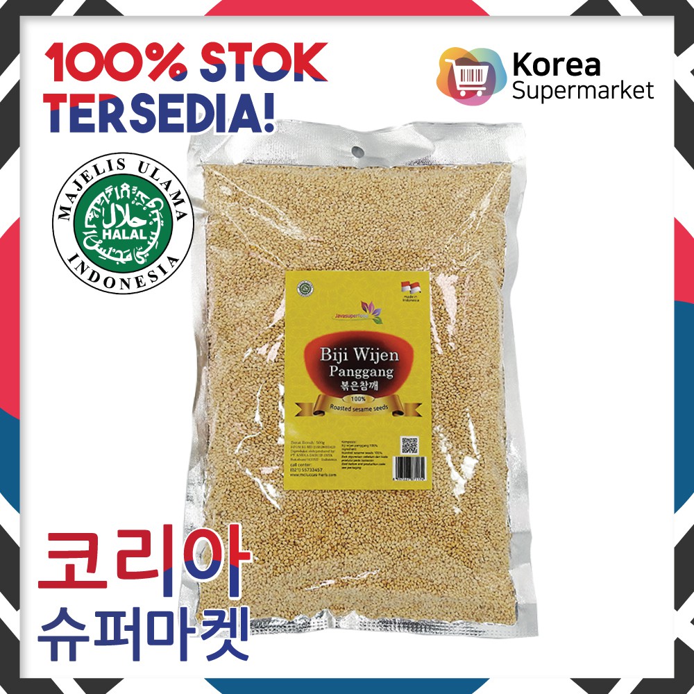 

BIJI WIJEN PANGGANG / ROASTED SESAME SEEDS 500 GRAM JAVA SUPER FOOD