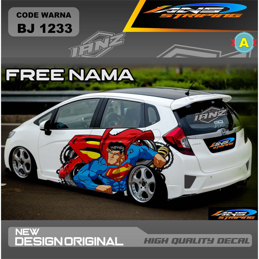 VARIASI STIKER DECAL MOBIL JAZZ / STICKER DECAL HONDA BRIO AYLA  AGYA / STIKER DECAL MOBIL