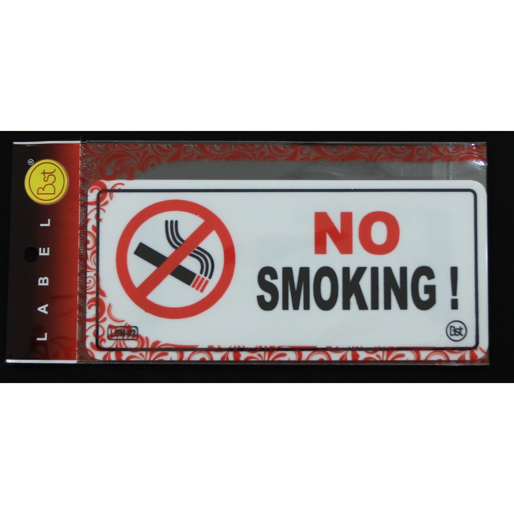 

Label Akrilik No Smoking Medium