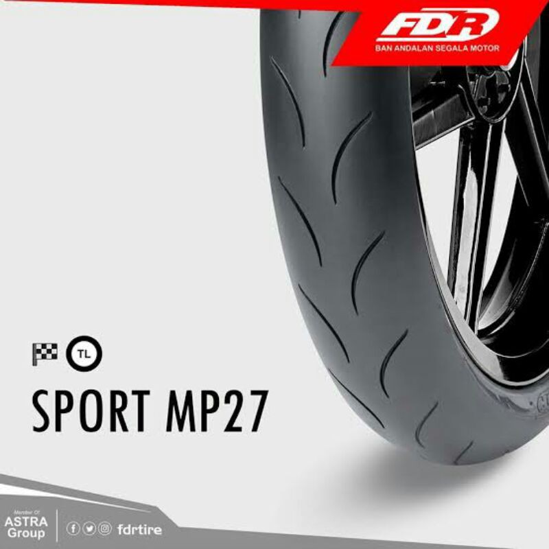 BAN FDR 90/80-14 TYPE SPORT MP27 SOFT COMPOUND TUBLES RACE TYRE MIO FINO VARIO BEAT SCOOPY SPIN NEX