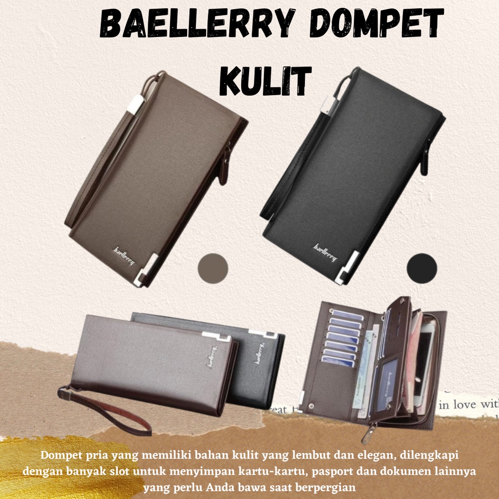 Termurah!! Baellerry Dompet Kulit Pria Kasual Premium Quality Kualitas Terbaik