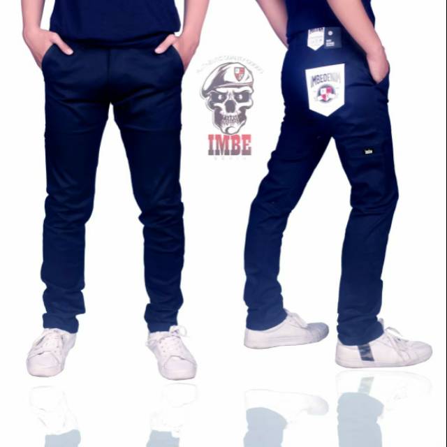 Celana Chino Panjang Pria Casual Pants Slim Fit Celana Chino Pockets