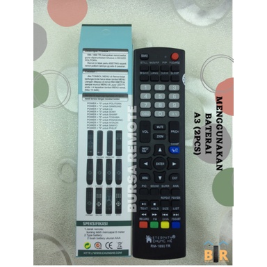 Remot Remote Polytron Multi TV CINEMAX BAZZOKE XCEL 1890 &amp; 81/191 tanpa setting