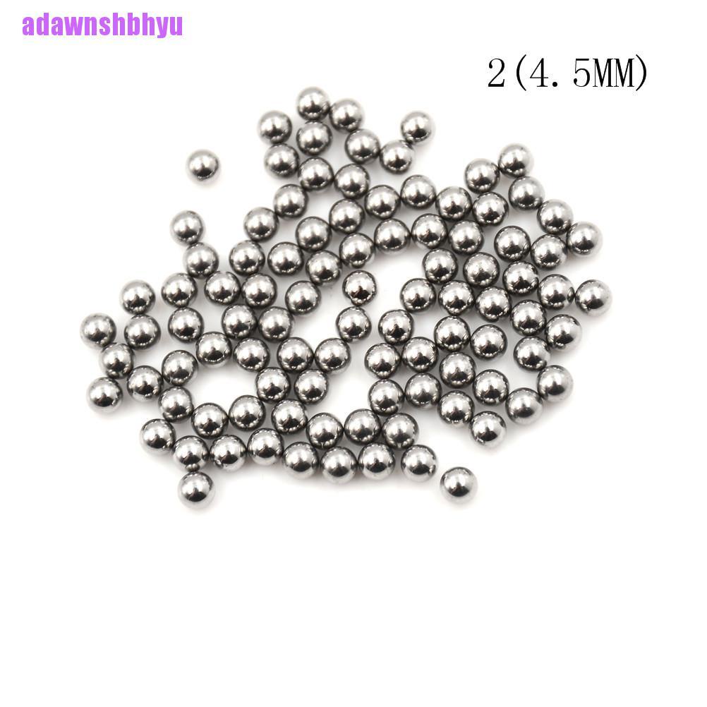 100 Pcs Bola Bearing Baja Pengganti Warna Silver Ukuran 4 / 4.5 / 5 / 5.5MM Untuk Sepeda