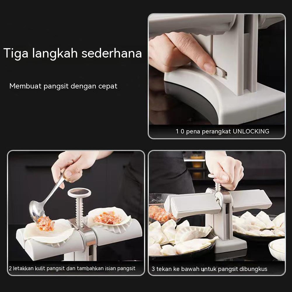 Mesin pangsit kepala ganda &amp; mesin cetakan kulit pangsit gadget dapur plastik baja