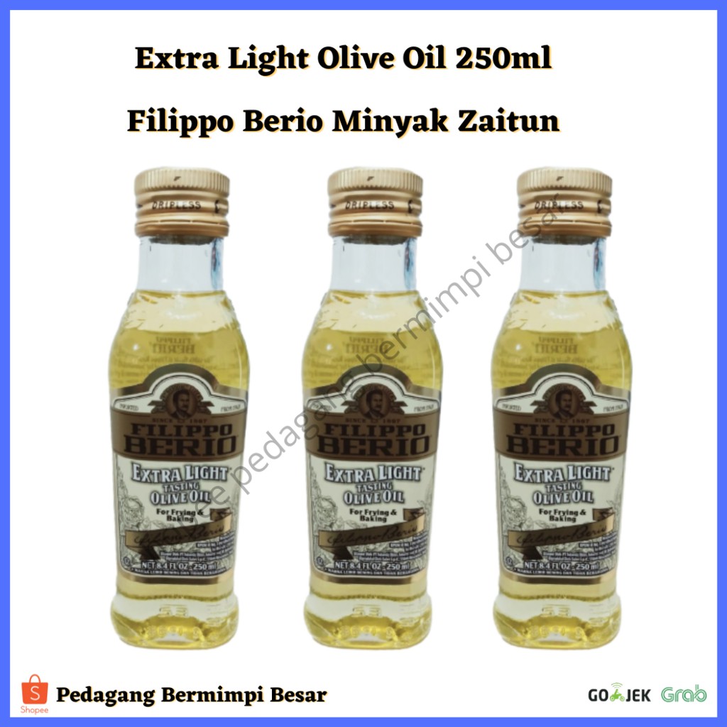 Filippo Berio Extra Light Virgin Oil 250ml/ Minyak Zaitun untuk Masak/ Minyak Zaitun