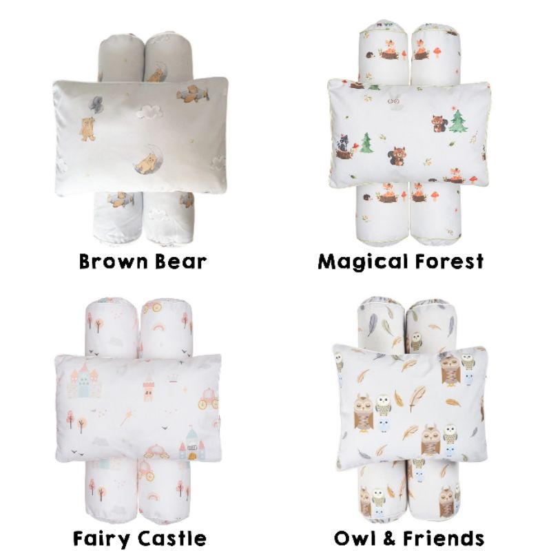 Cottonseeds Pillow Bolster Set / Bantal Guling Anak Bayi