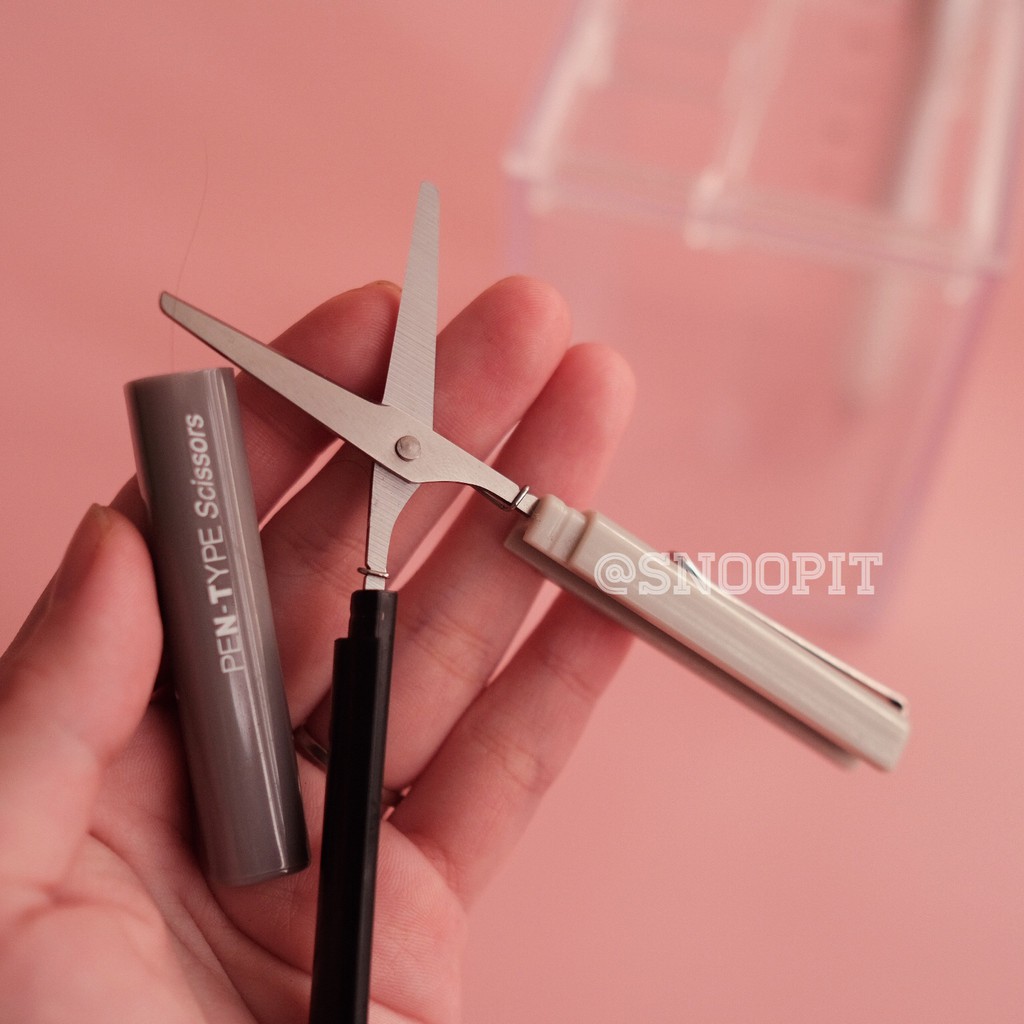 

Gunting Pen Gunting Lipat Pen Scissors bentuk Bolpen desain terbaru aman dan praktis