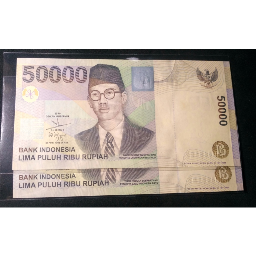Seri 50000 WR Supratman Emisi 1999 IMP 2005 NQU 445126 - NQU 445127 UNC