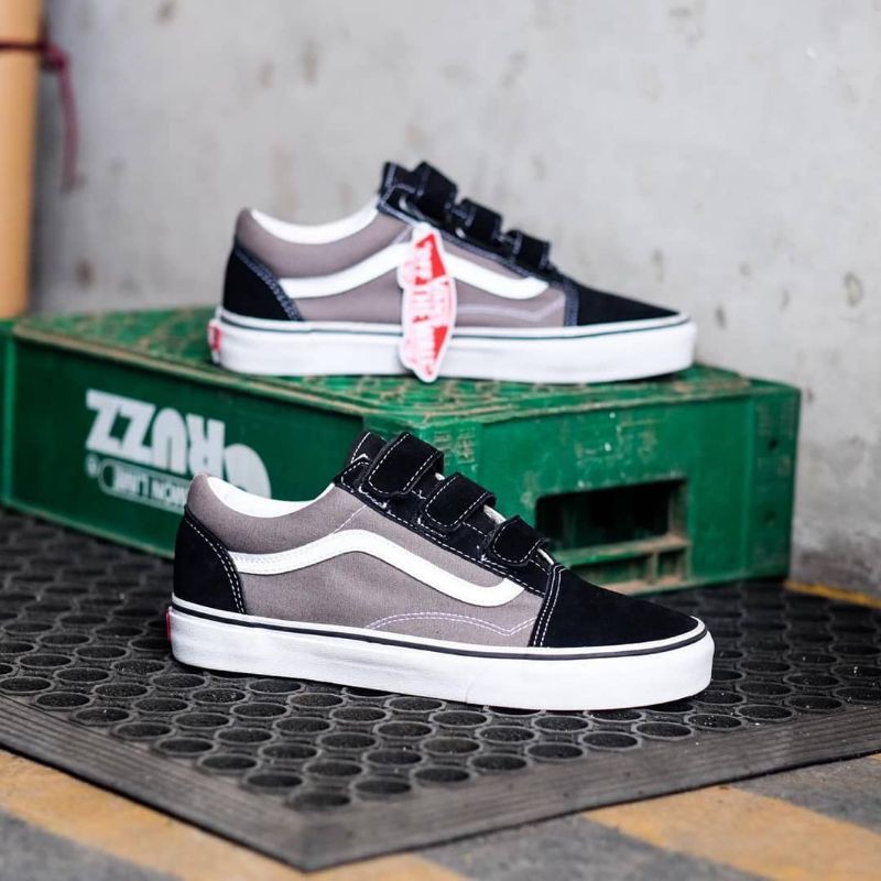 VANS OLD SKOOL VELCRO CLASSIC BLACK / PEWTER