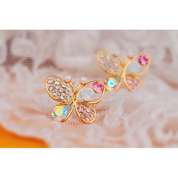 OILA anting diamond kupu Korean jewelry butterfly earrings (2d3)&amp;(3D3) jan092
