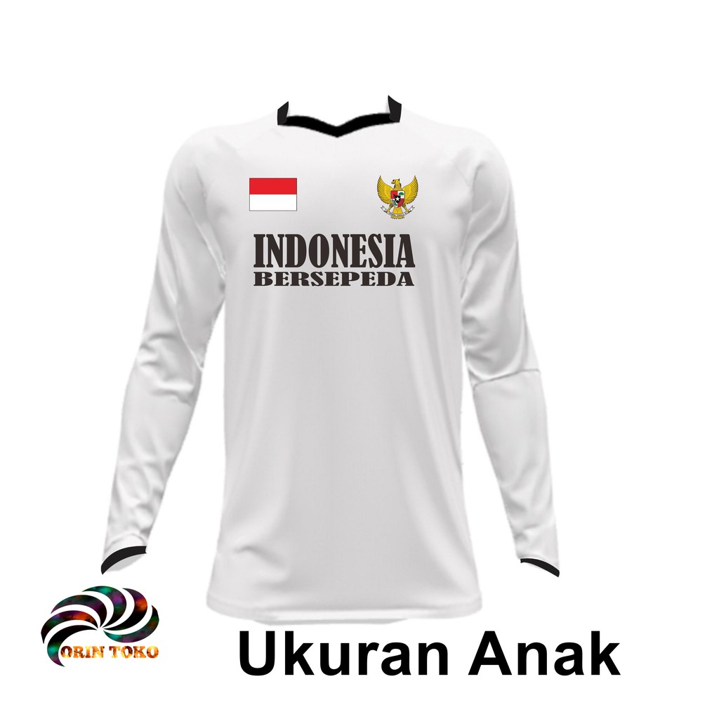 Jersey Sepeda Gowes MTB INDONESIA BERSEPEDA Ukuran Anak