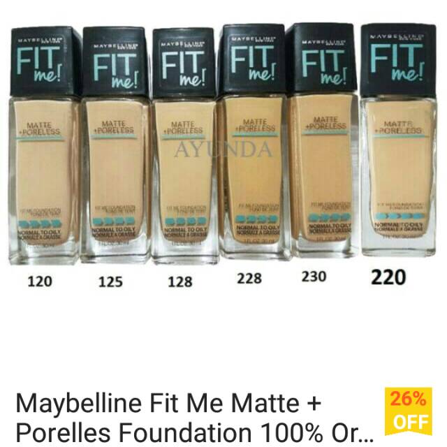 Maybelline Fit me mattr + Porelles Foundation 100% Original