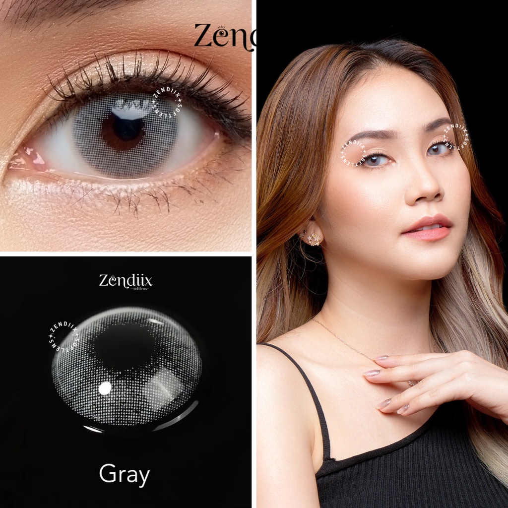 Softlens HYDROCOR Warna GREY 14.5mm Normal Beda Minus