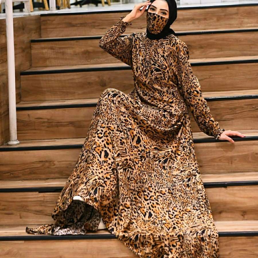 Baju Gamis Muslim Terbaru 2021 Model Baju Pesta Wanita kekinian Bhn katun rayon Kondangan elegant