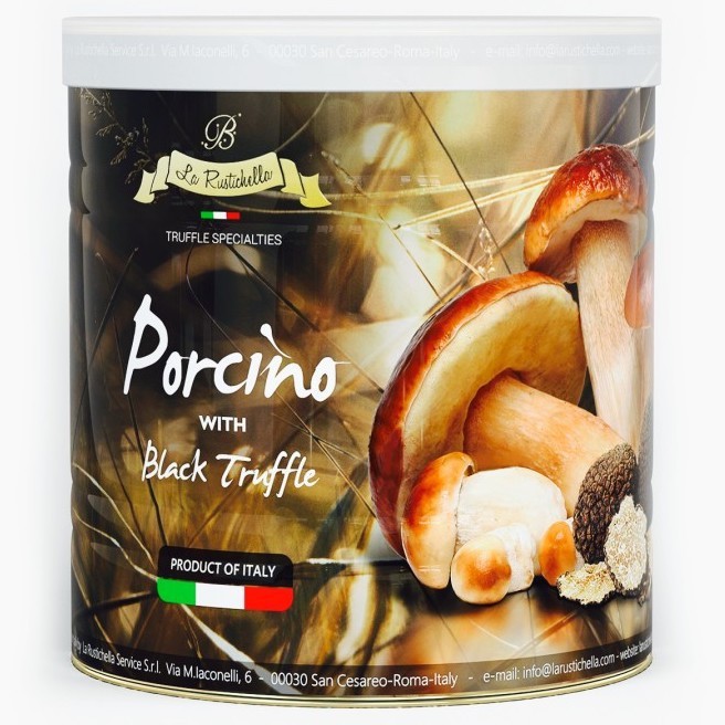 

La Rustichella Dried Porcino Porcini Mushroom w Black Truffle Oil Gourmet Italian Food Jamur Porcini