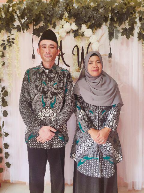 Dress Batik Couple - Tunik Batik Couple - Kemeja Batik Pria Lengan Panjang - Dress Batik Modern