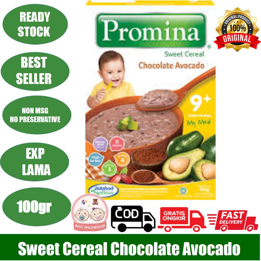 PROMINA SWEET CHOCOLATE AVOCADO BUBUR ALPUKAT COKLAT MAKANAN BAYI MPASI - BAYI ONLINE SHOP