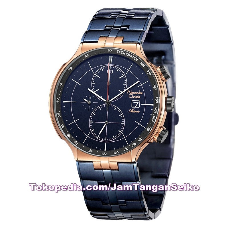 Jam Tangan Pria Alexandre Christie AC 6477 MC BURBU Asteria Chronograp