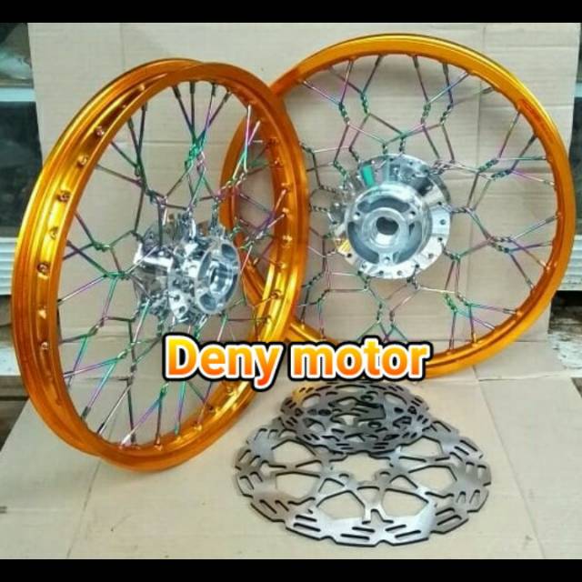 Velg paketan fu stel kepang jari jari pelangi