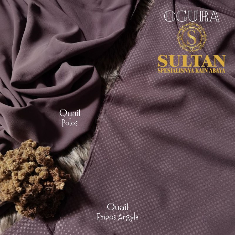 50CM EMBOS ARGYLE OGURA QUAIL KAIN ABAYA SULTAN