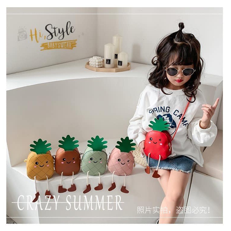 Tas selempang anak anak motif nanas