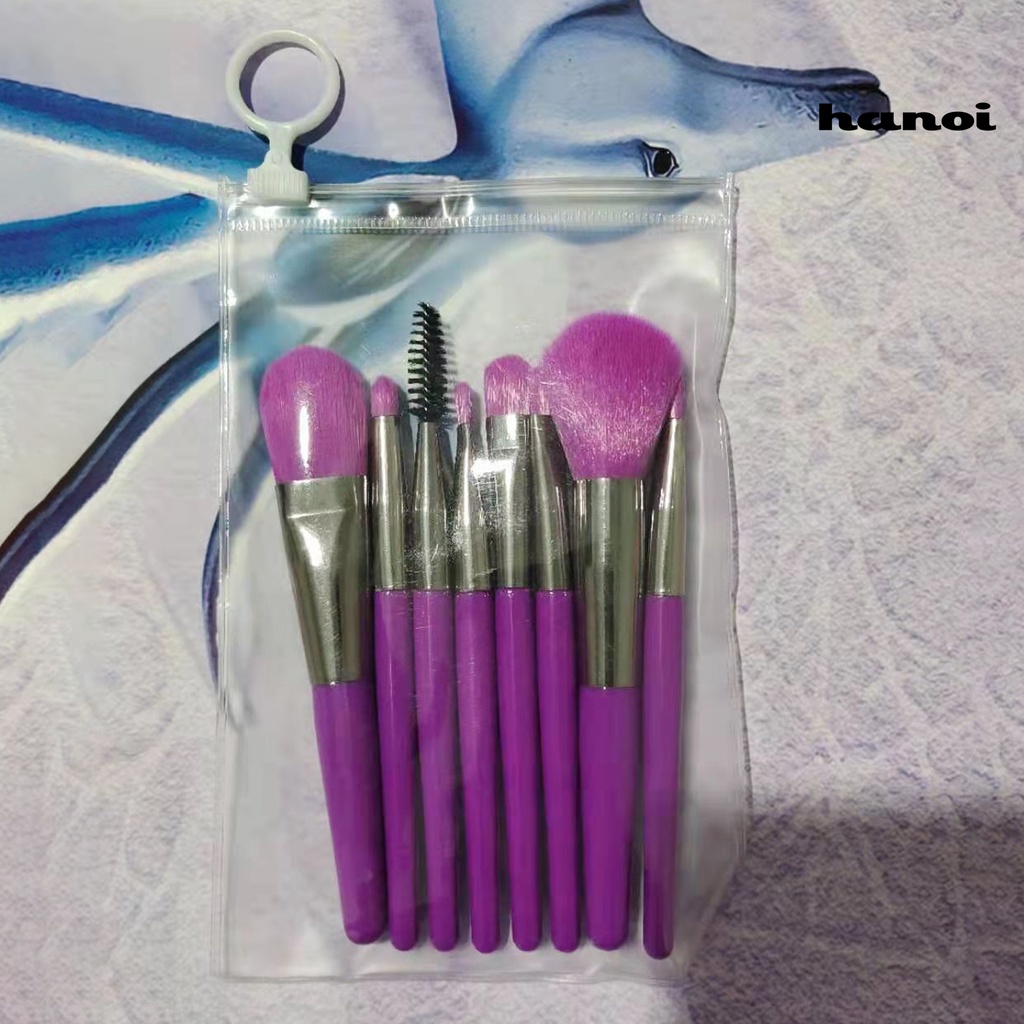 Han / 8Pcs / Set Brush Foundation / Bedak / Blush On / Eyeshadow / Alis / Bibir Untuk Makeup / Kosmetik Wanita