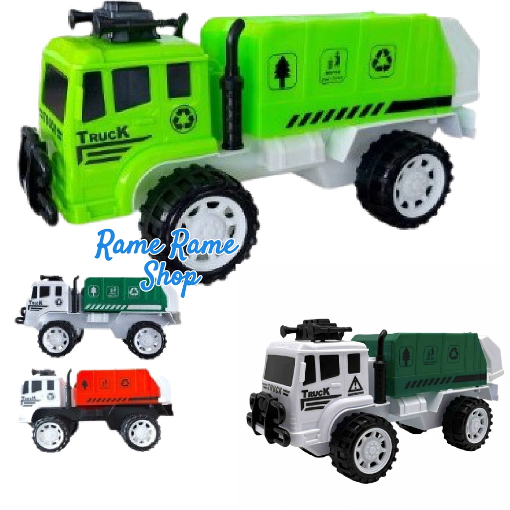 Mainan anak mobil mobilan truk box sampah