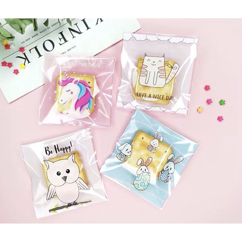 

Plastik cookies opp 10x10 100pcs unyu unyu Plastik mooncake