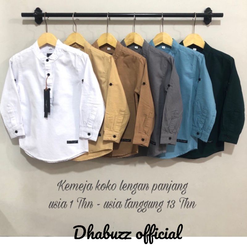 baju kurta kemeja koko kemko muslim junior anak laki laki lengan panjang terbaru katun premium original concept